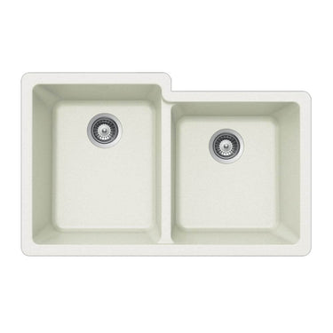 Houzer Quartztone 33 inch Slate Granite Composite Undermount 60/40 Double Bowl Kitchen Sink